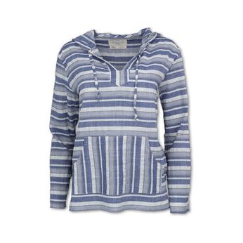 PURNELL Women's Striped Flax Blend Pullover