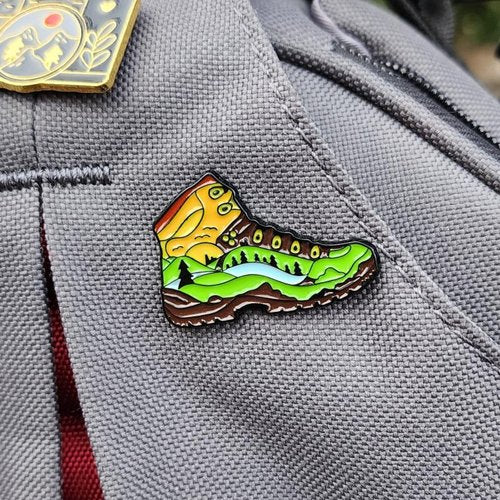 NATIONAL PARK AND BEYOND Hiking Boot Enamel Pin