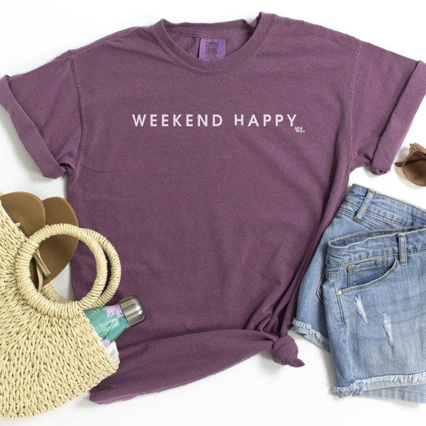 NEVER LOSE HOPE DESIGNS Weekend Happy Graphic Tee