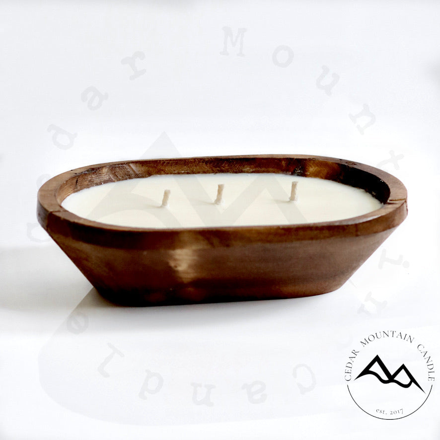 CEDAR MOUNTAIN CANDLE Wood Dough Bowl